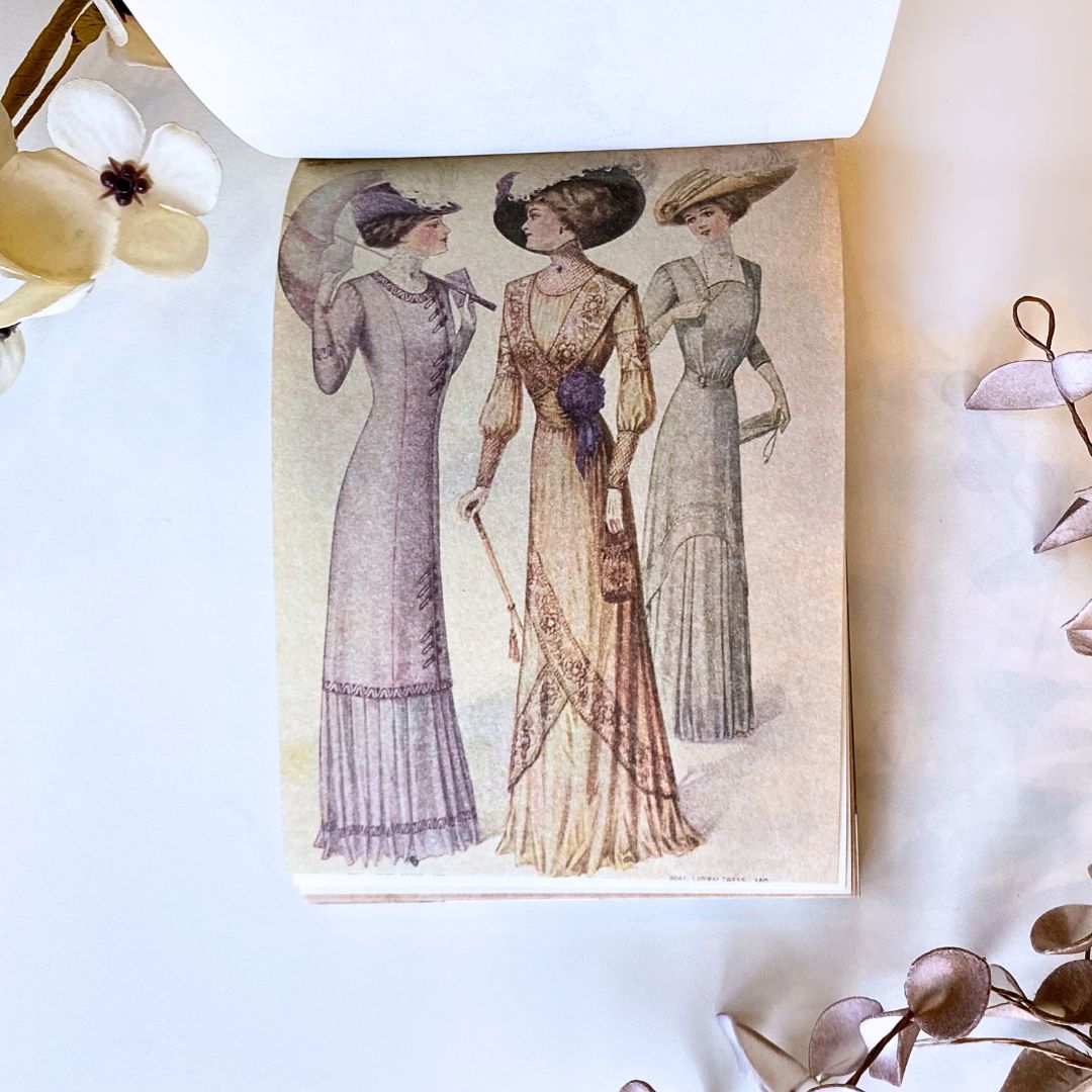 Designpapir med retro kvinder