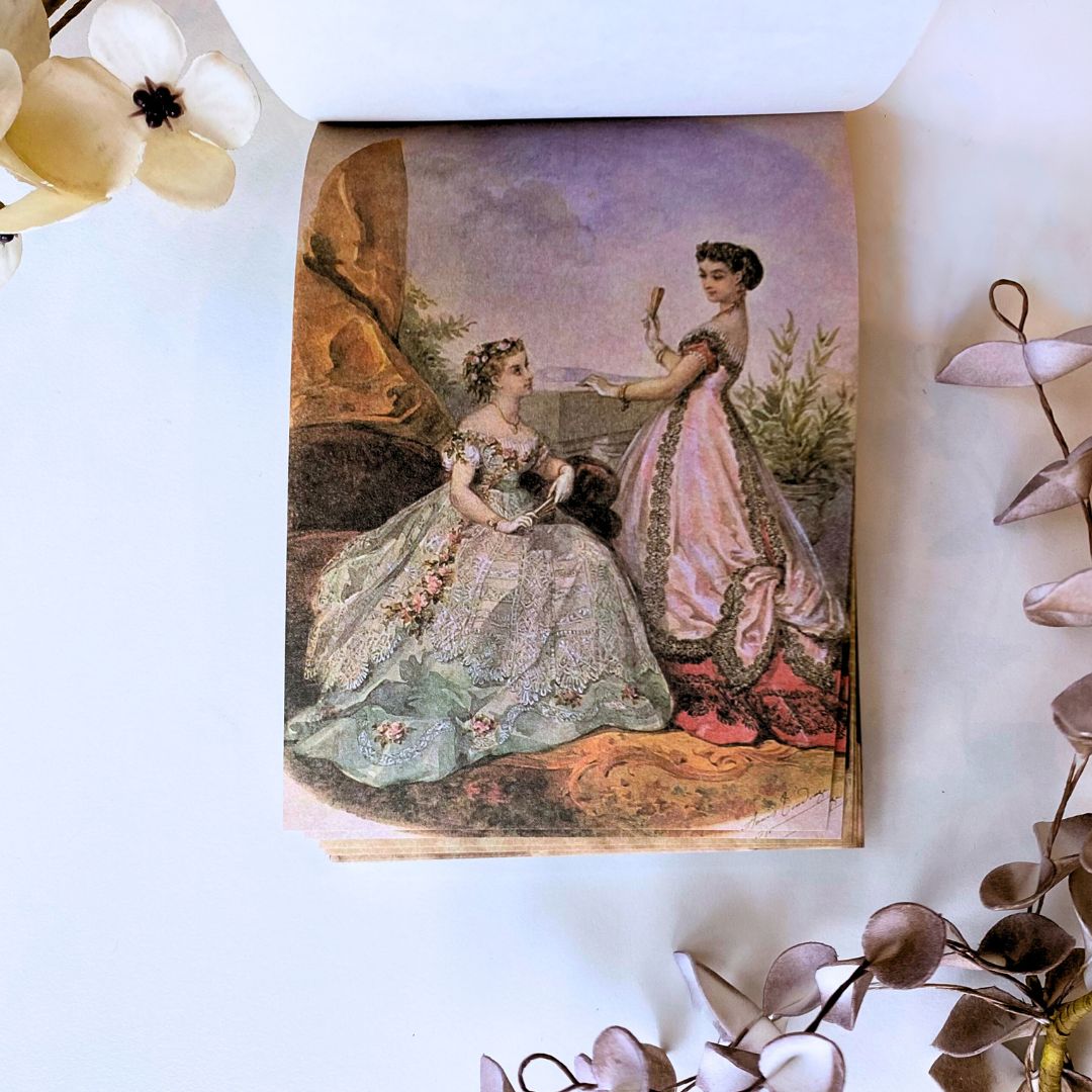 Designpapir med retro kvinder