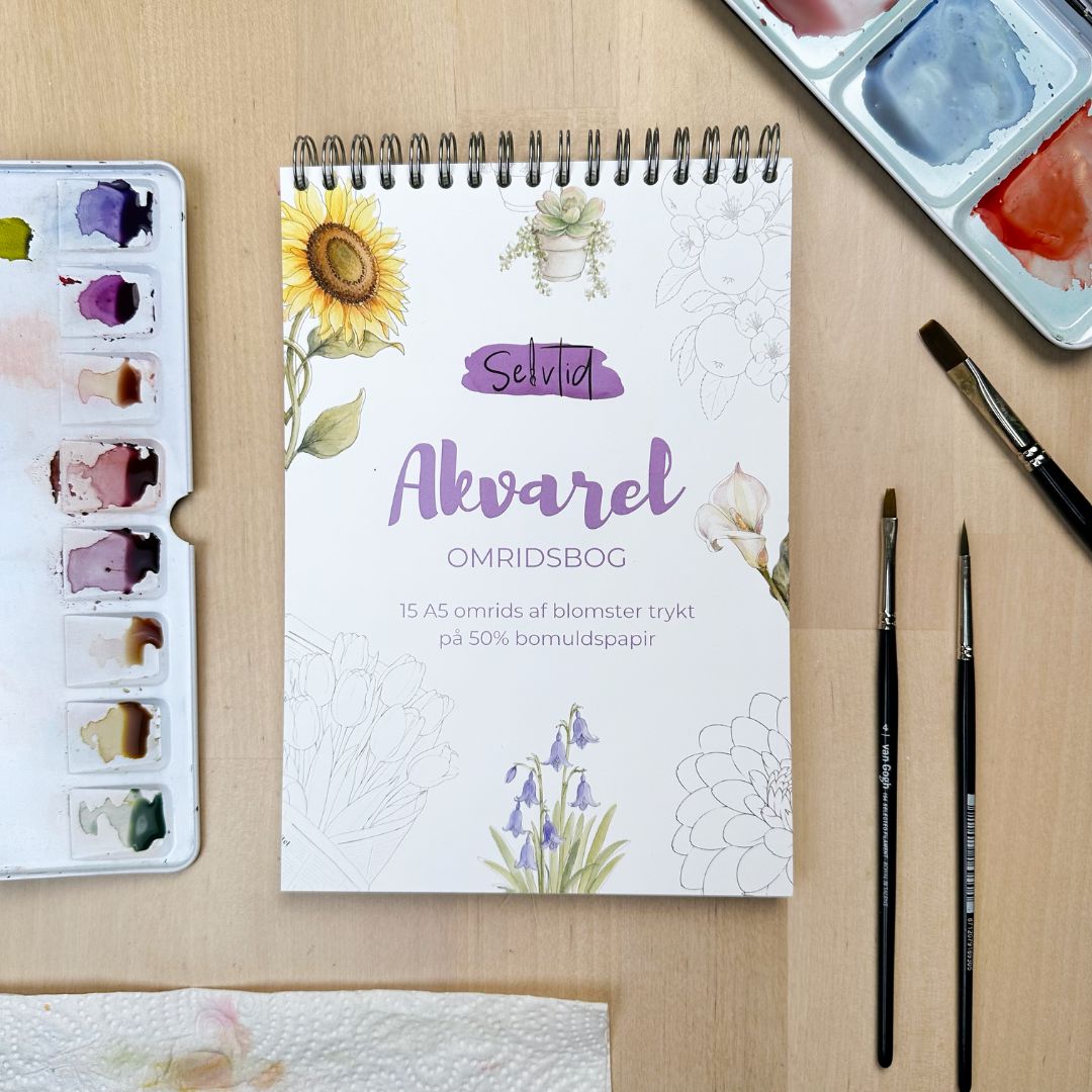 Blomster omrids bog, A5 - Selvtid