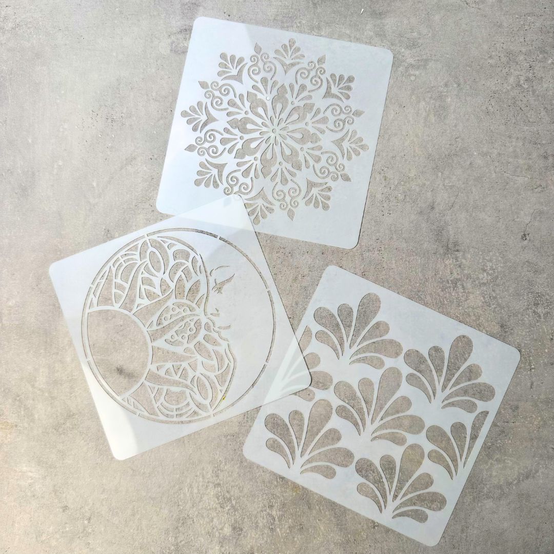 6 Boheme stencils - art journal