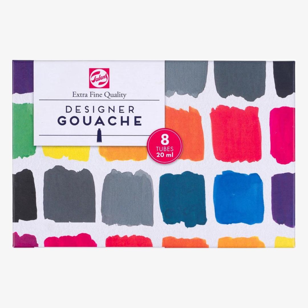 Gouache Extra Fine, 8 x 20 ml. tuber - Talens