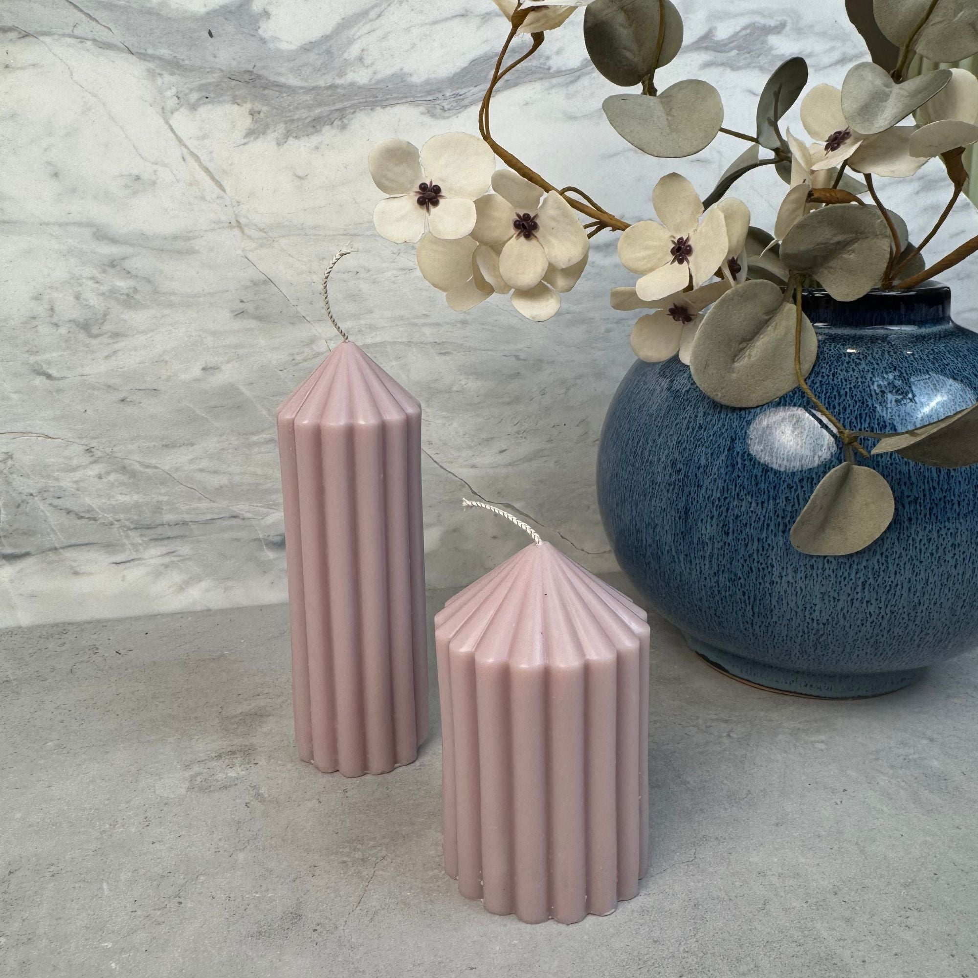 Bloklys med store riller - Støbeform til lys