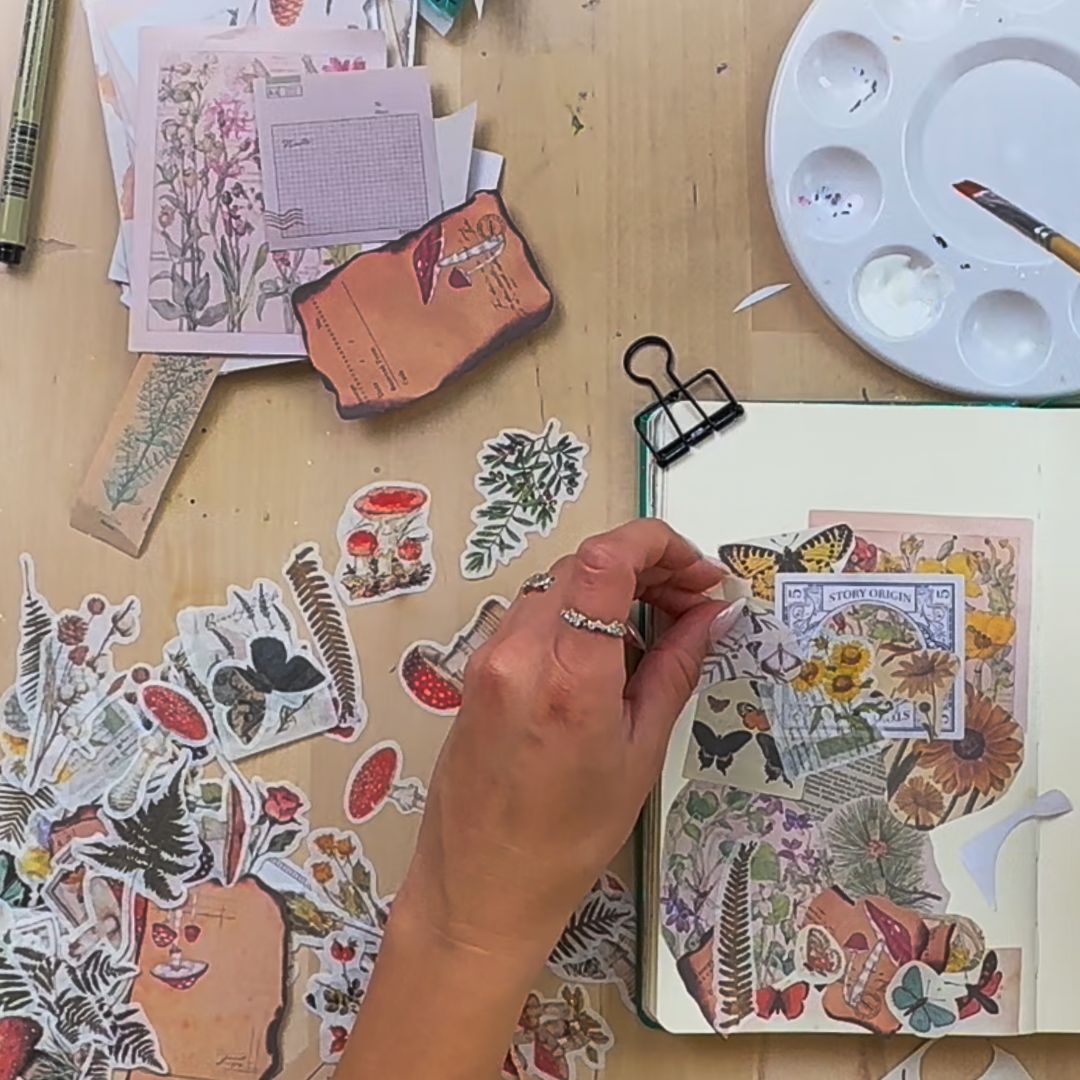 Scrapbook sæt - botanisk tema