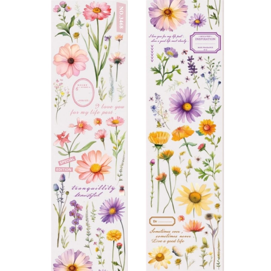 Sommerblomster gennemsigtig tape