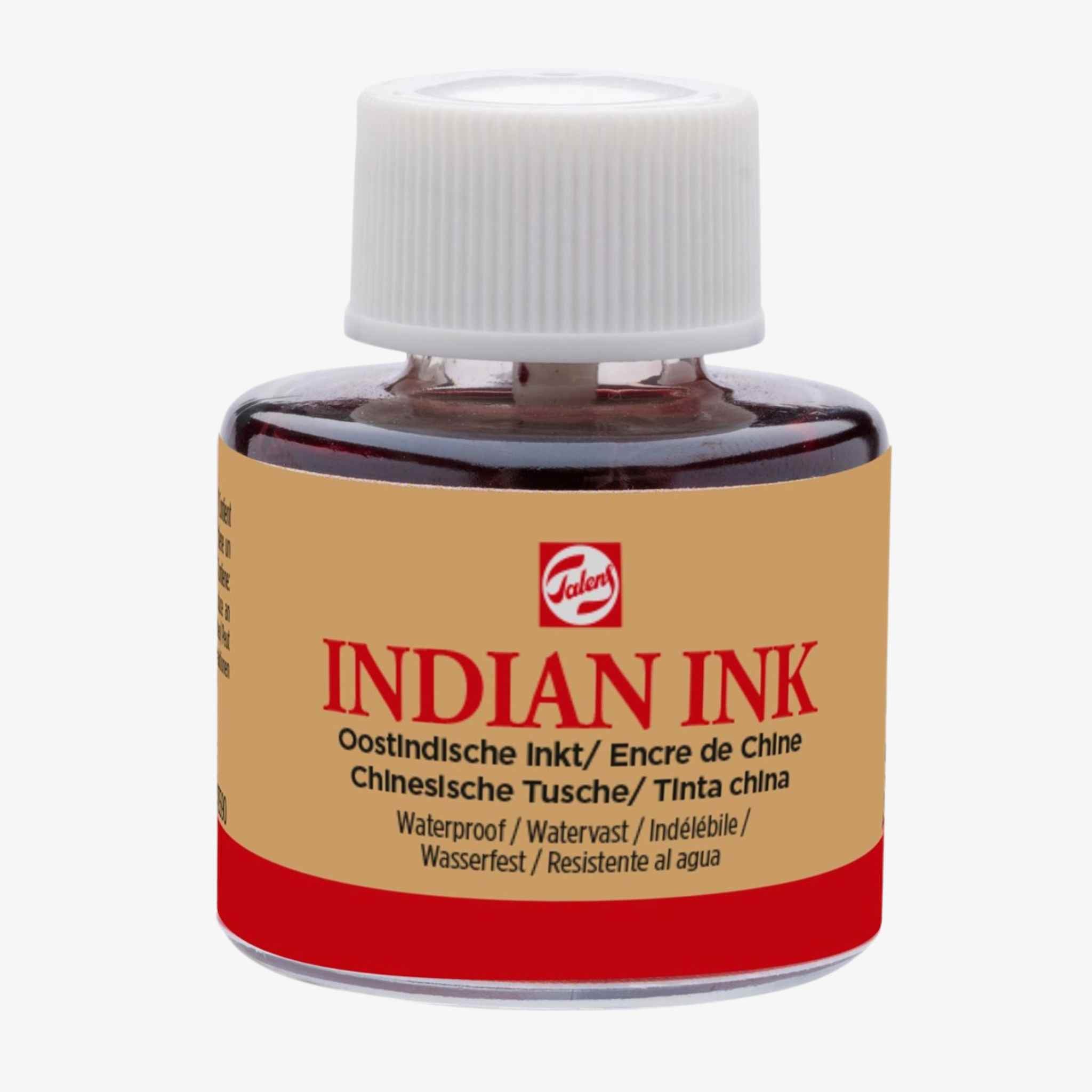 Indian ink 11 ml. Talens, sort blæk