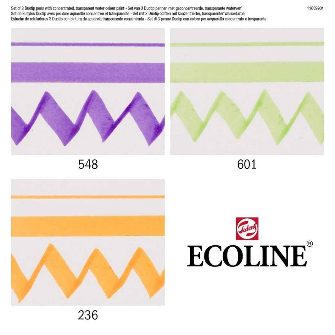 Akvareltusch duotip Ecoline, sekundære farver